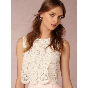 BHLDN Cleo Top, Ivory, Small